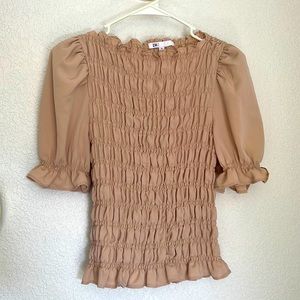🖤 CLOSET CLEAR OUT 🖤 DR2 by Daniel Rainn Smocked Ruffle Puff Sleeve Top